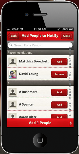 Arrived Mobile App Screenshot >|
